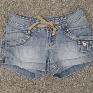 UnionBay Vtg Y2K Low-rise Micro Mini Jean Shorts 00s 2000s Womans Size 1 Grunge